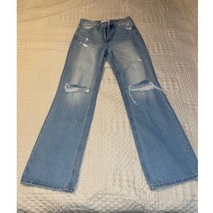 High Waisted Denim Flares